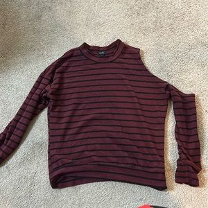 One cold shoulder sweater